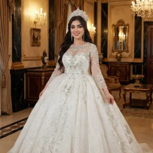 Tulle Fabric Bride Dress