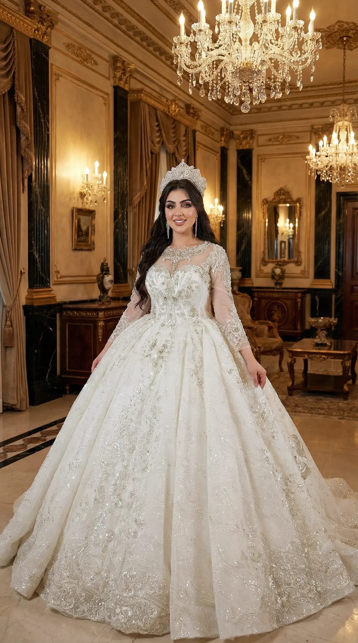 Tulle Fabric Bride Dress