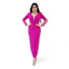 Crepe Fabric Evening Dress T7210-1