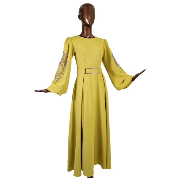 Crepe Fabric Sunbul Dress T6207-1