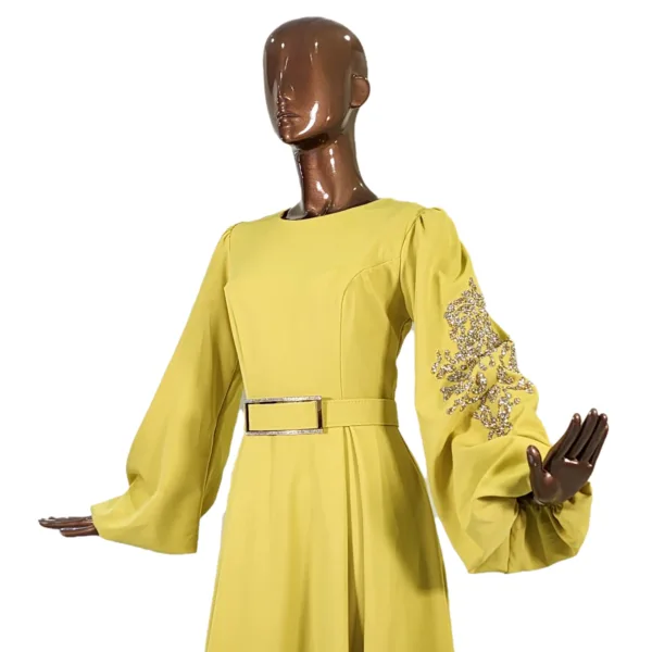 Crepe Fabric Sunbul Dress T6207-2