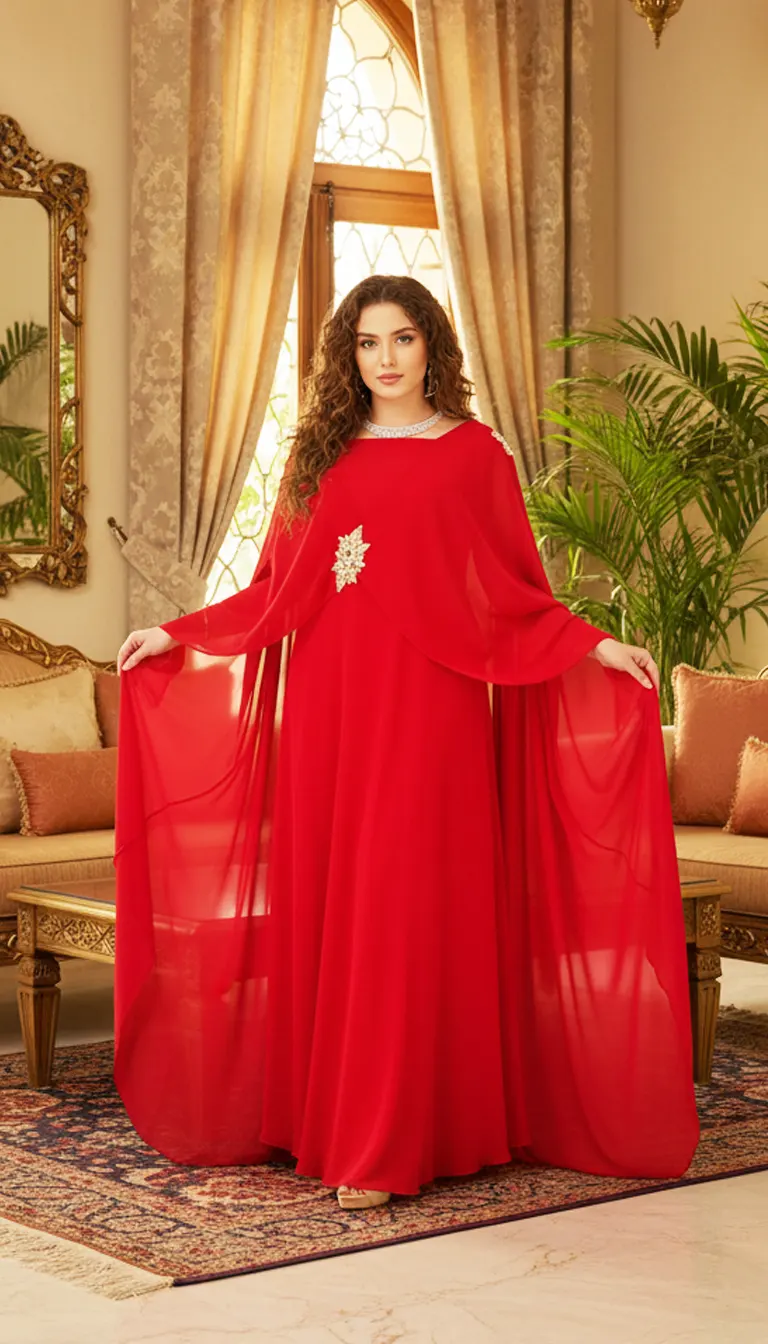 Plain Chiffon Two Piece Evening Dress