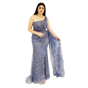 Embroidered Fabric Evening Dress CH111-1