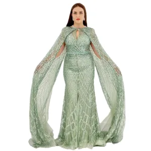 Embroidered Fabric Evening Dress CH114-2