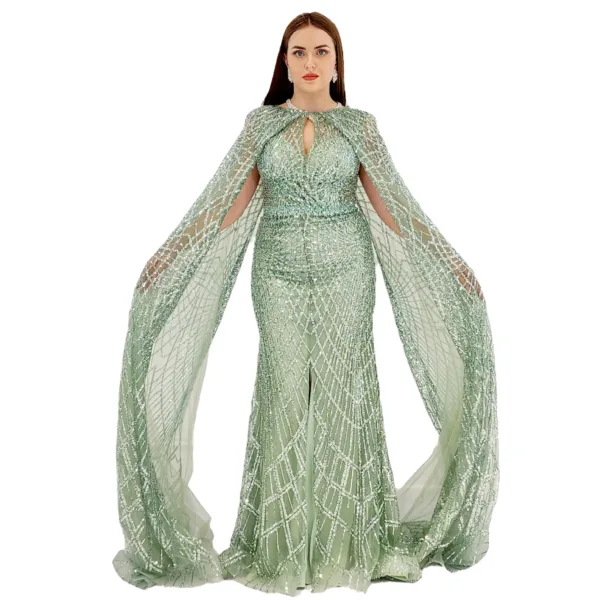 Embroidered Fabric Evening Dress CH114-2
