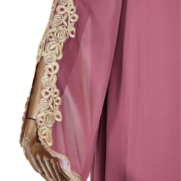 Embroidery Silk Abaya AC1002-2
