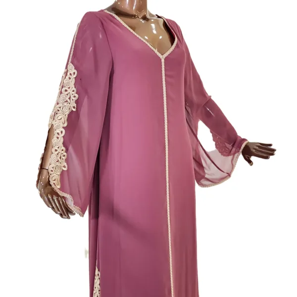 Embroidery Silk Abaya AC1002-3