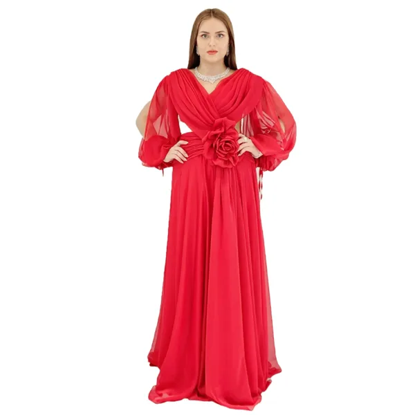 Flower Evening Dress T2136-2
