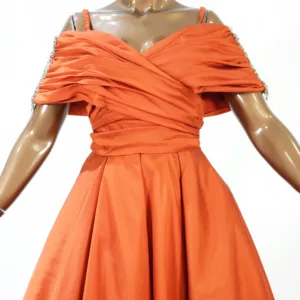Fluffy Taffeta Fabric Evening Dress 11403-4