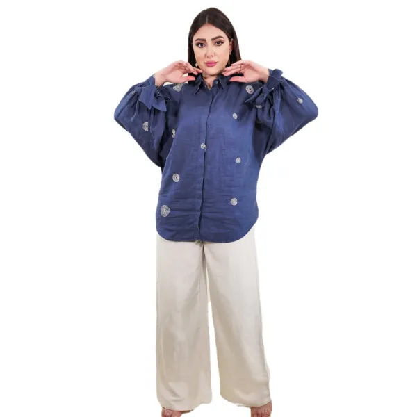 Linen Embroidered Shirt X33622-1