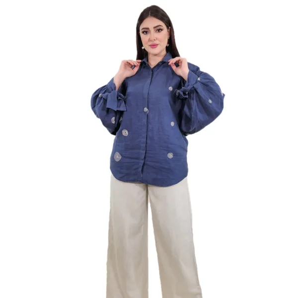 Linen Embroidered Shirt X33622-2
