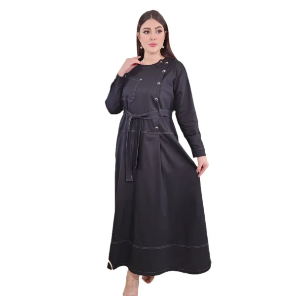 Linen Fabric Long Jacket T4727-1