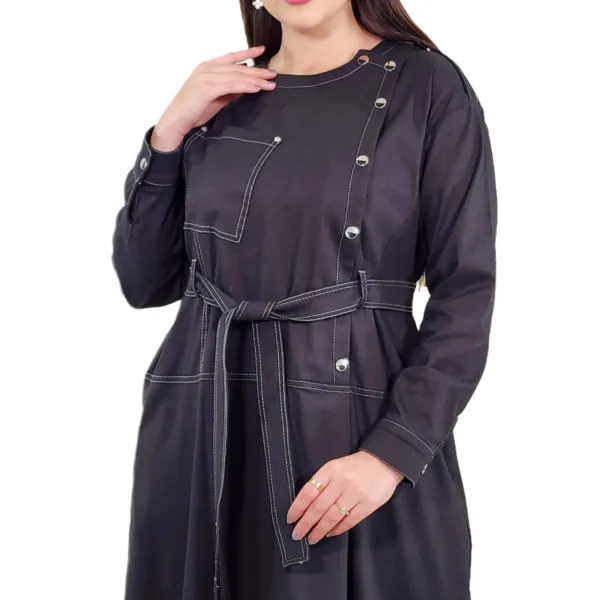 Linen Fabric Long Jacket T4727-3