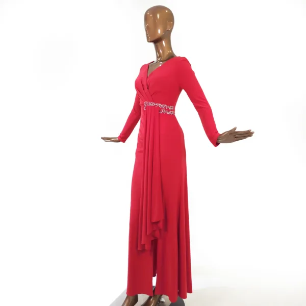 Lycra Fabric Evening Dress R6309-2