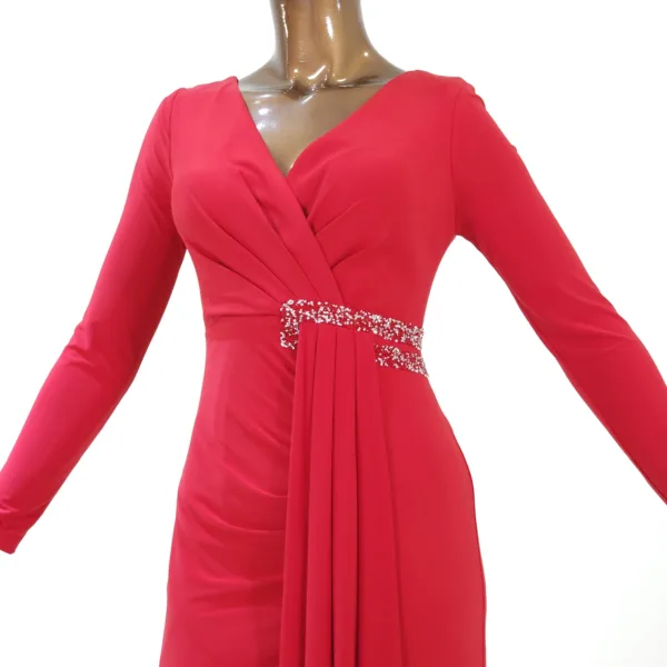 Lycra Fabric Evening Dress R6309-3