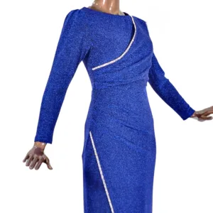 Lycra Lamé Evening Dress T2450-3
