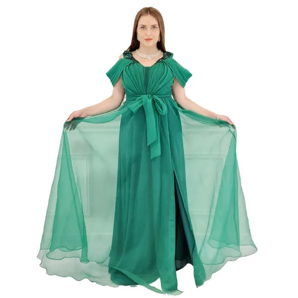 Organza Fabric Evening Dress R6410-11-1