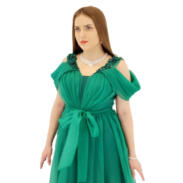 Organza Fabric Evening Dress R6410-11-4