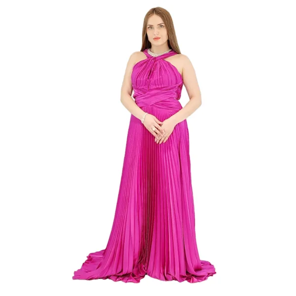 Plush Satin Fabric Evening Dress R23119-1