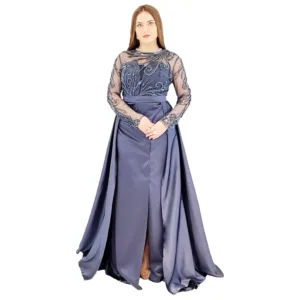 Satin Fabric Evening Dress T3051-1