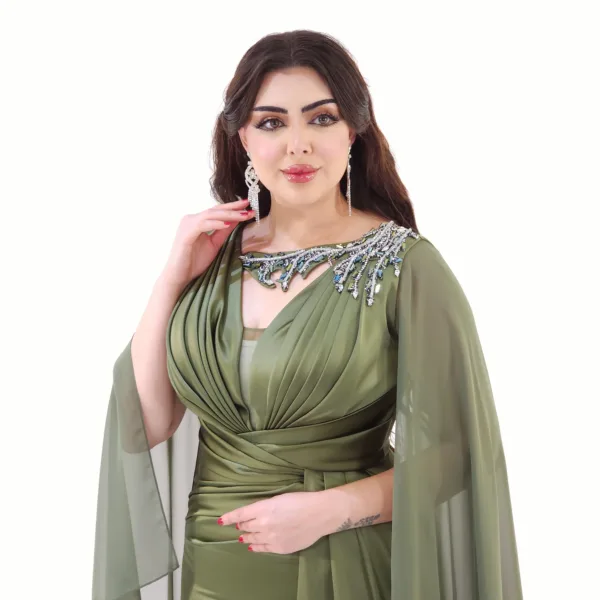 Satin Fabric Evening Dress T4210-1-3
