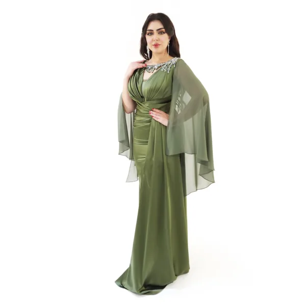 Satin Fabric Evening Dress T4210-1-4