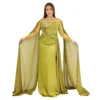 Satin Fabric Evening Dress T6559-1