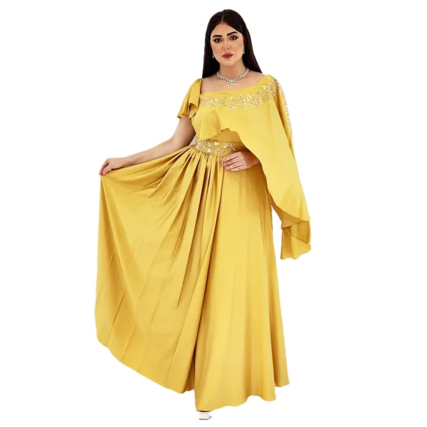 Satin Fabric Stitched Evening Dress D248-2