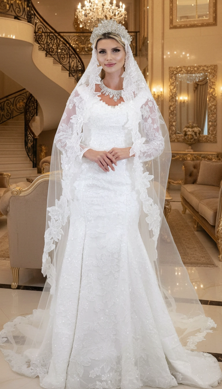 Fishtail Cut Wedding Dress