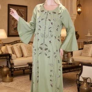 Satin Embroidery Jalabiya