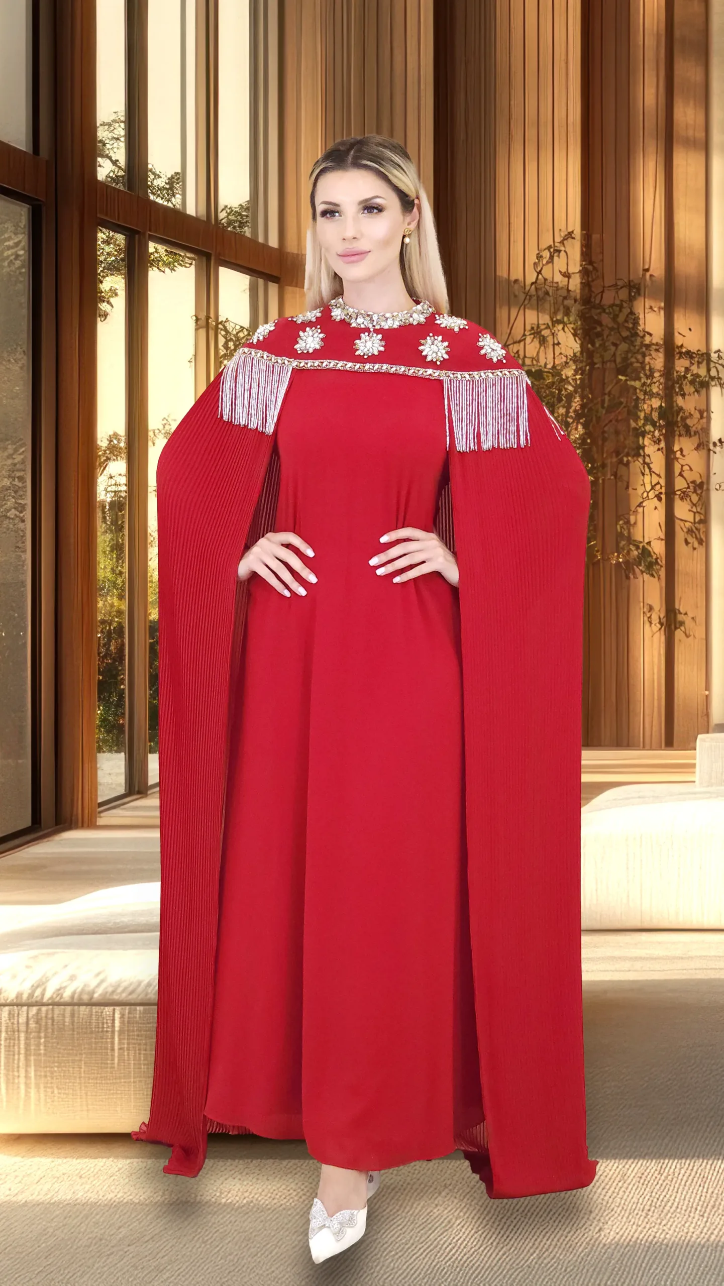 Bodycon Crepe Evening Dress