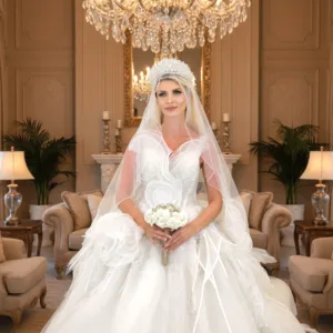 Cutout Chest Wedding Dress