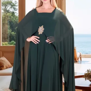 Chiffon Cape Occasion Dress