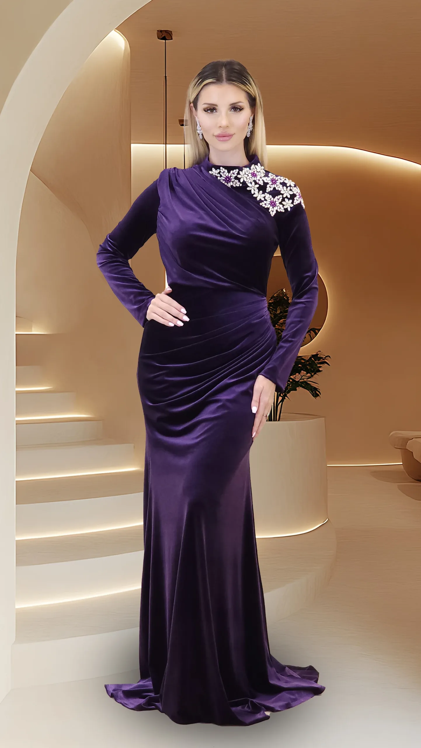Velvet Evening Dress