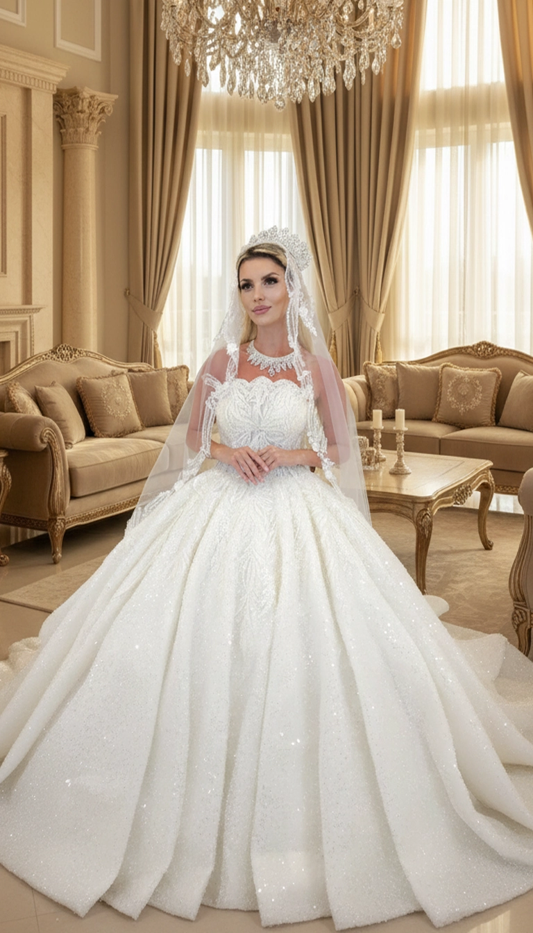Long Veil Wedding Dress