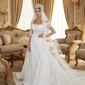 Long Veil Wedding dress