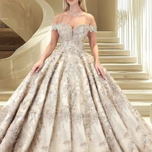 Layered Flared Skirt Wedding Dress