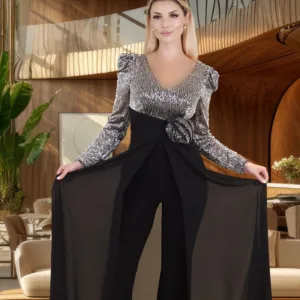 Chiffon Fabric Gym Suit Evening Dress