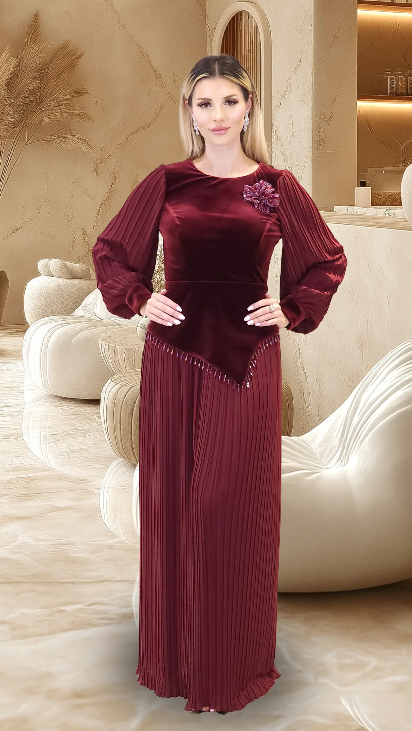 Velvet Evening Dress
