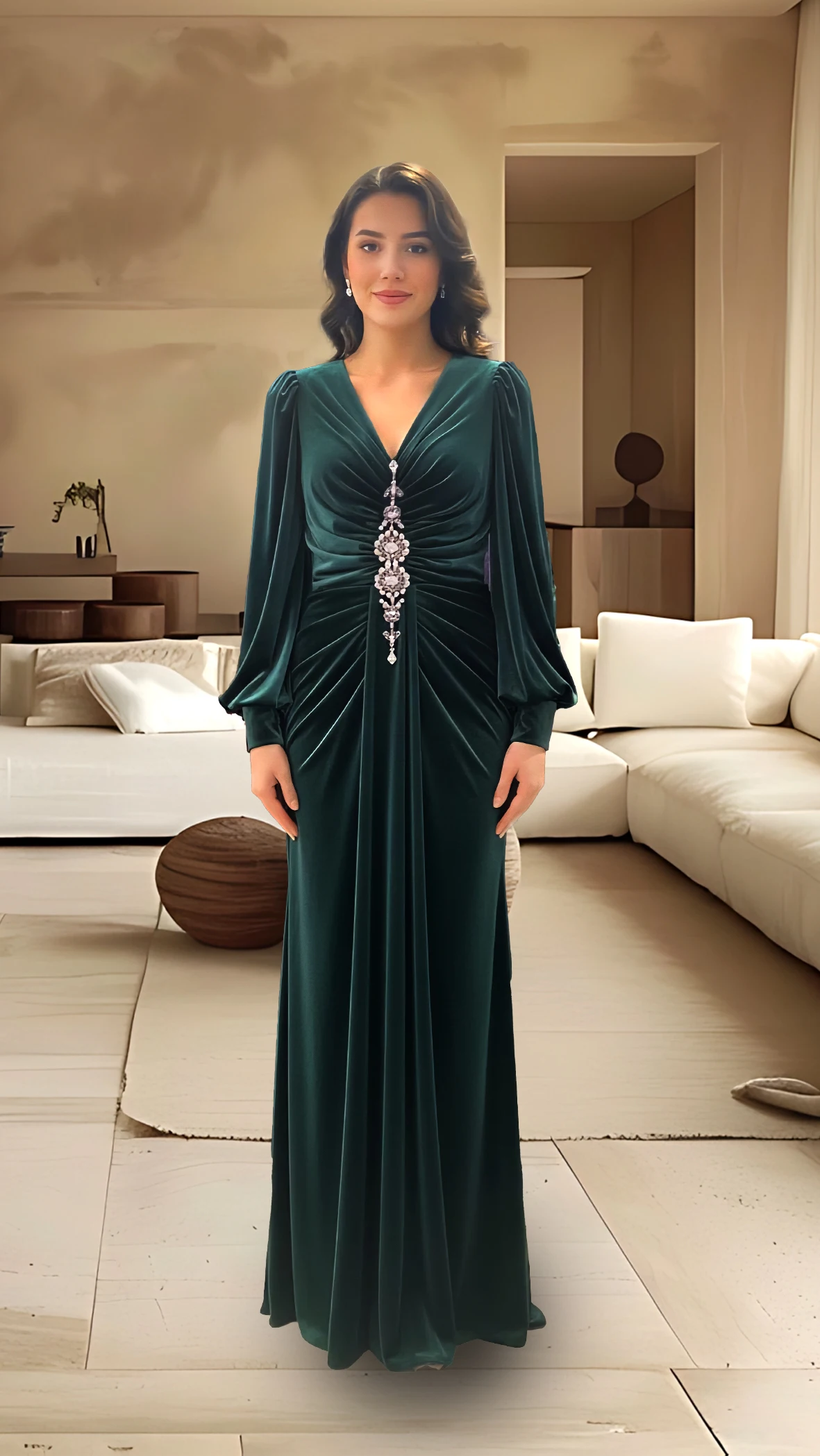 Velvet Evening Dress