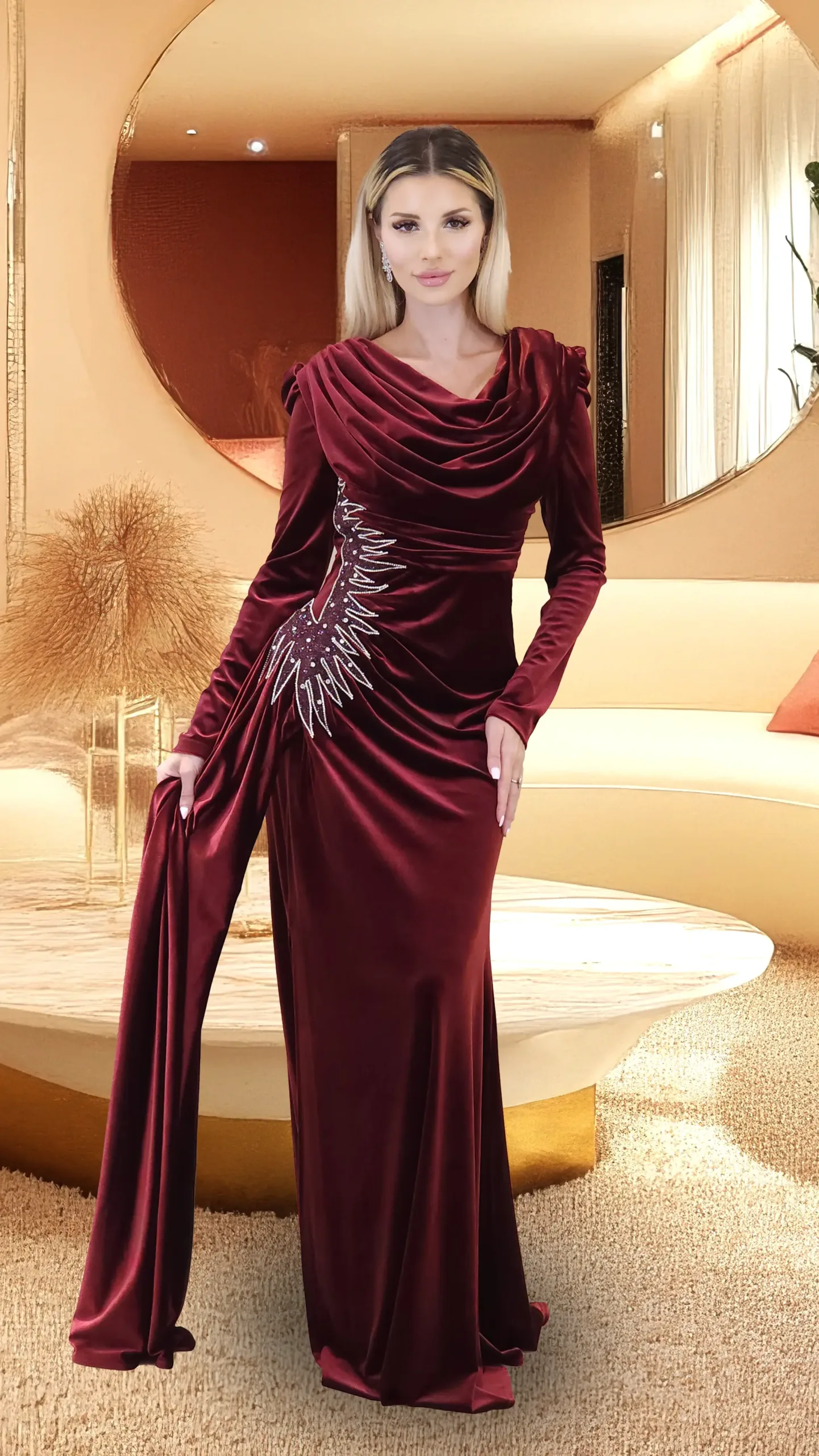 Velvet Evening Dress