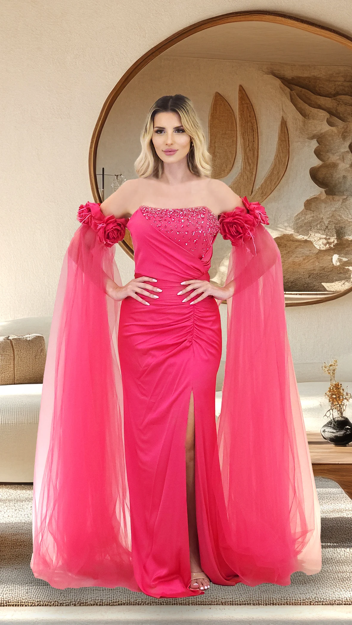 Soft Satin Occasion Dress