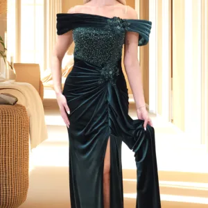 Off-shoulder Evening Dress